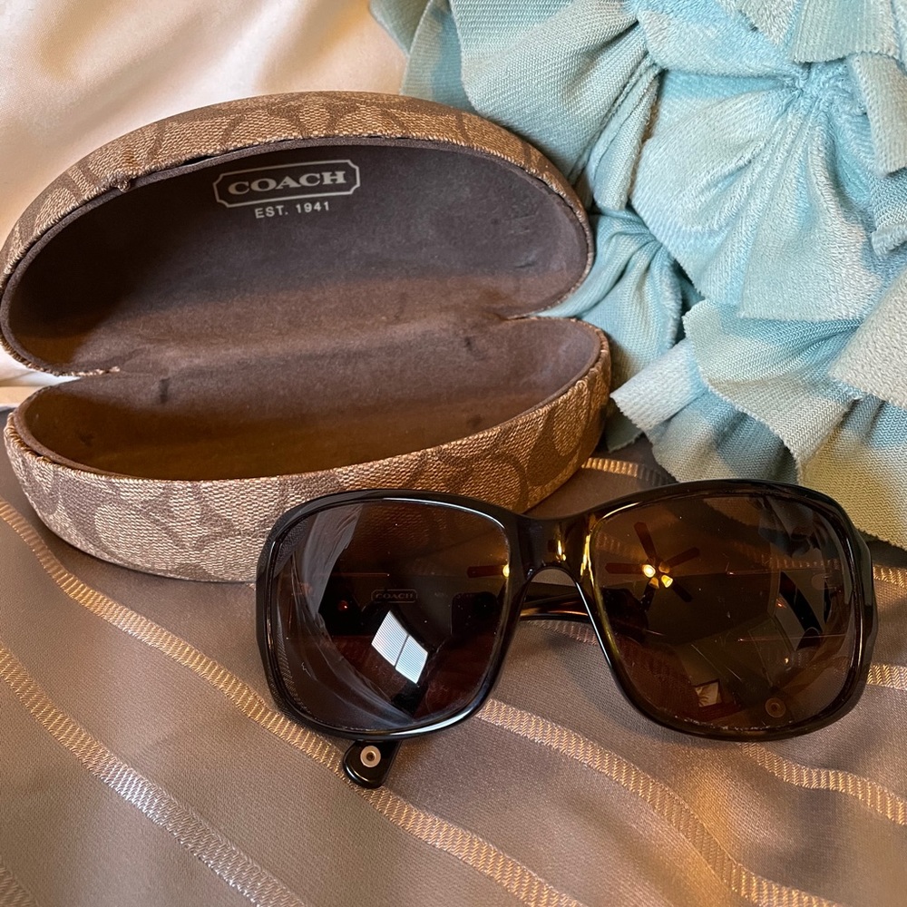 Brown Coach sunglasses